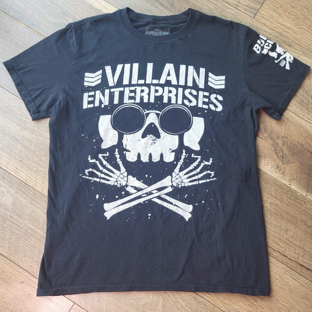 Pro Wrestling Tees Villain Enterprises Bullet Club Black Graphic T-Shirt Mens M